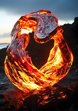 Molten Lava Sculpture