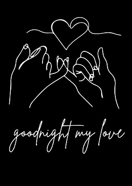 Goodnight My Love Line Art