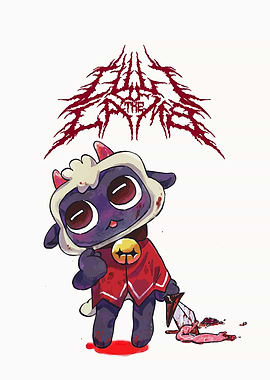 Cute Sheep with Knife