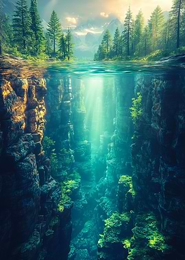 Epic Underwater Canyon and forest