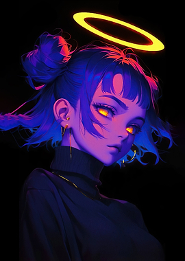 Neon Angel Girl