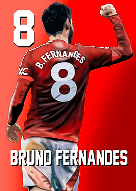 Bruno Fernandes Football Art