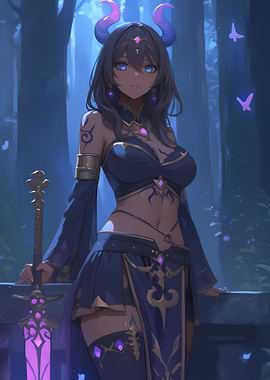 Anime Warrior Woman Anime Girl