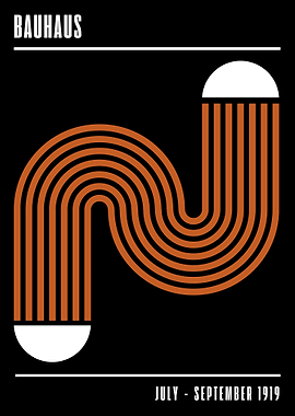 Bauhaus Geometric Poster