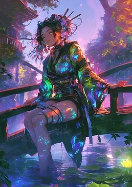 Anime Girl in Kimono
