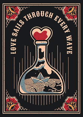 Love Sails Paper Boat Art