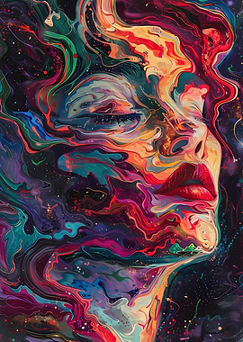 Abstract Woman in Space