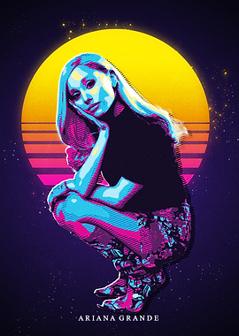 Ariana Grande Retro Art