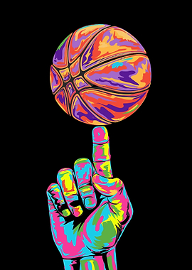 Colorful Basketball Spin