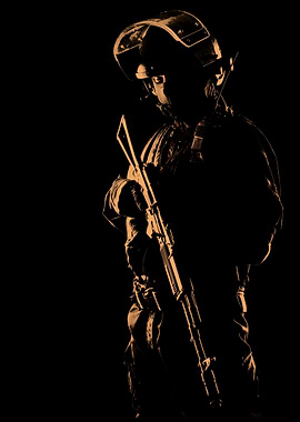 Silhouette of a Soldier