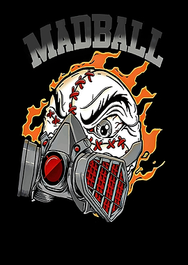 Madball Baseball Skull