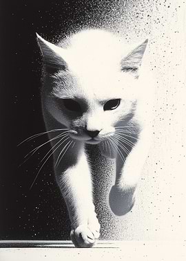 White Cat Portrait