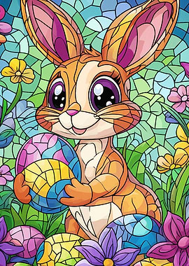 Easter Bunny with Eggs