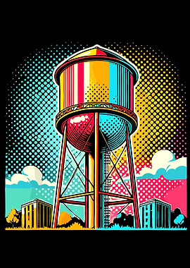 Water Tower Pop Art