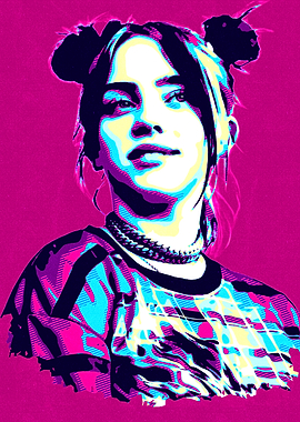 Billie Eilish Pop Art Portrait