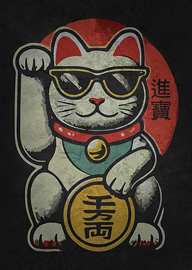 Maneki-Neko with Sunglasses