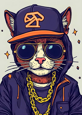 Cool Cat in Sunglasses