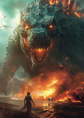 Monster Attack, epic scene