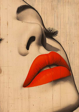 Red Lips Close-Up