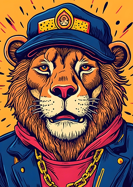 Lion in a Cap