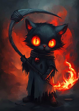 Black Cat Grim Reaper