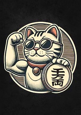 Muscle Maneki Neko - Modern Hustle Success