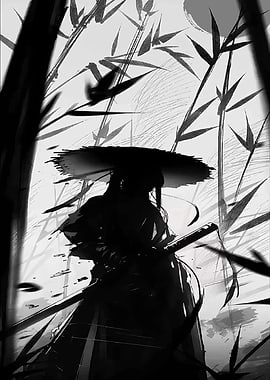 Samurai in Bamboo Forest