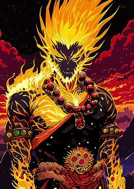 Fiery Deity Illustration