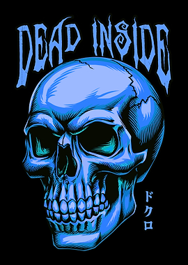 Blue Skull Dead Inside