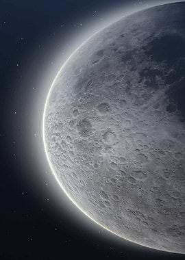 Crescent Moon in Space