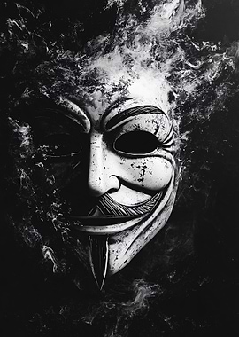 Anonymous Mask in Smoke