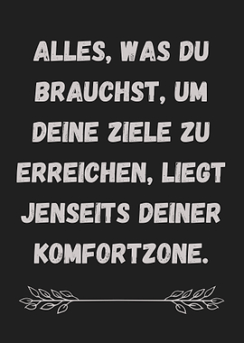 German Quote - Comfort Zone