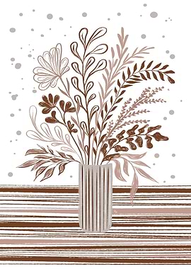 Mocha Floral Bouquet in Vase