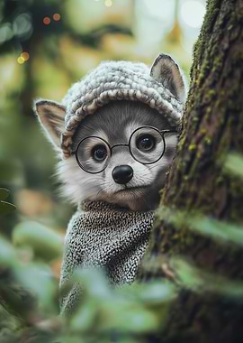 Wolf Pup in Granny’s Knits