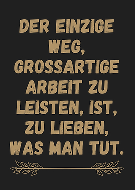 German Quote - Love Your Work