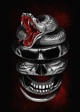 Snake Skull Illustration