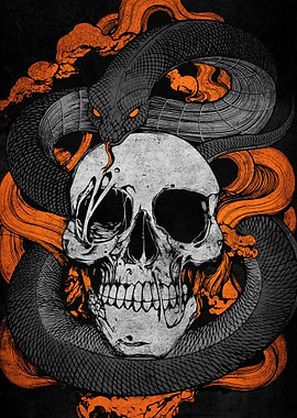 Skull and Snake