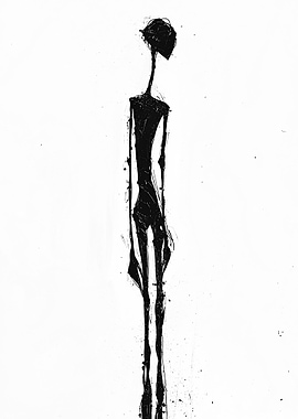 Black Figure Abstract Art