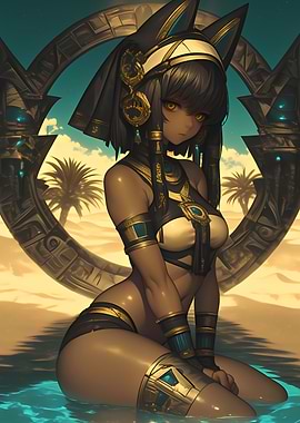 Egyptian Goddess Anime Girl Gaming