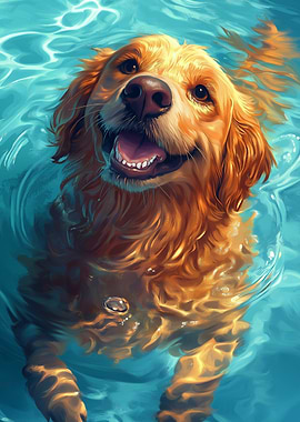 Golden Retriever Swimming