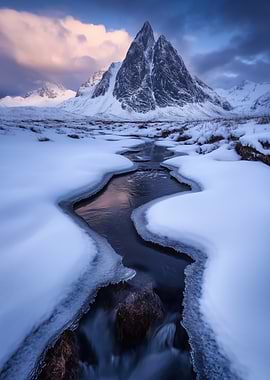 Snowy Mountain Stream