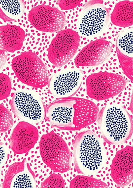 Pink Dragon Fruit Pattern