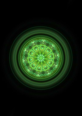 Emerald Peacock Mandala