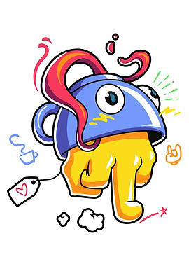 Cartoon Teapot Character