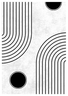Abstract Black and White Art