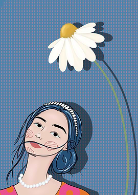 Daisy Dream: Modern Portrait Illustration