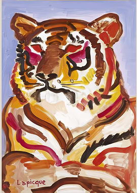 Tiger Painting by L'apicque