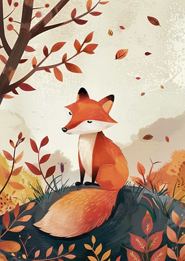 Autumn Fox Illustration