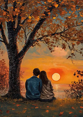 Couple Watching Sunset