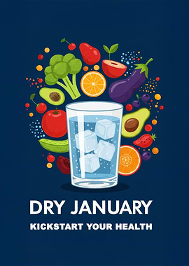 Dry January Health Poster